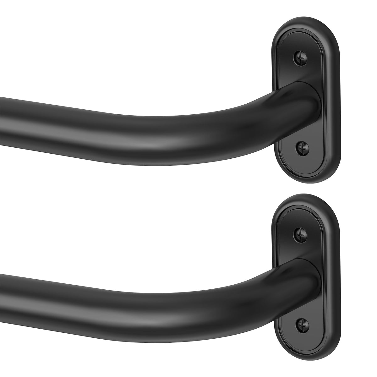 Curtain Rod 36-120 Inch, Black Heavy Duty Curtain Rods for Windows