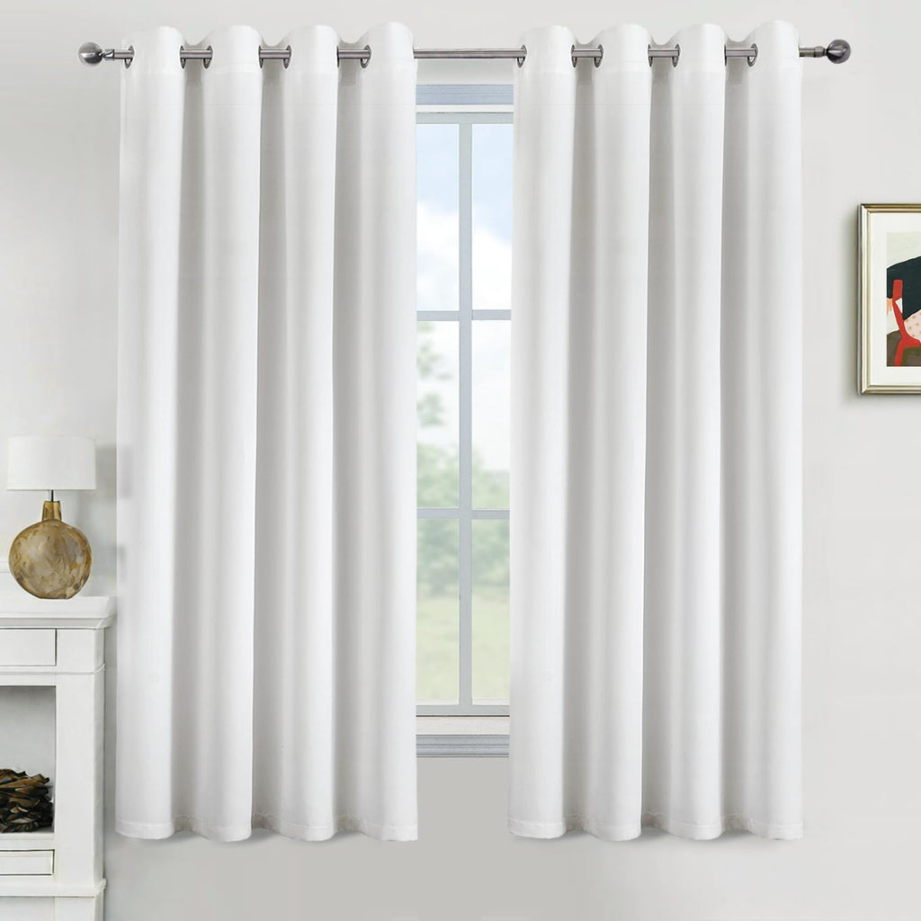 MIULEE Olive Blackout Bedroom Curtains Drapes 84 Inch Long 52"x84"