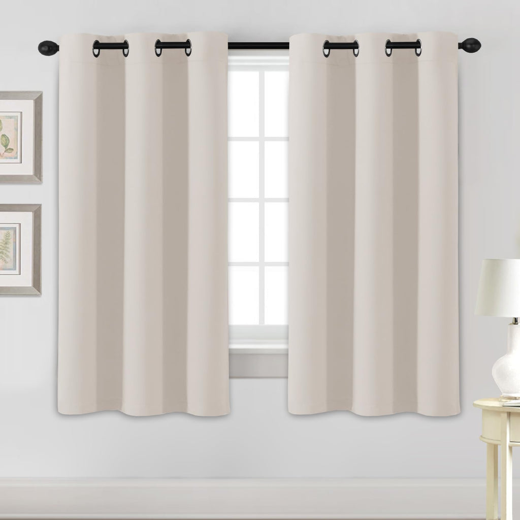 H.VERSAILTEX Blackout Curtains for Bedroom Thermal Insulated Room Darkening Living Room Curtains 63 Inch Long Grommet Privacy Protection Window Curtain Panels/Drapes for Nursery,2 Panels,Ivory/Cream