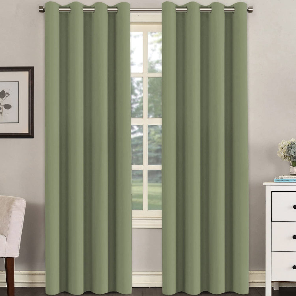 H.VERSAILTEX Blackout Curtains for Bedroom Thermal Insulated Room Darkening Living Room Curtains 63 Inch Long Grommet Privacy Protection Window Curtain Panels/Drapes for Nursery,2 Panels,Ivory/Cream