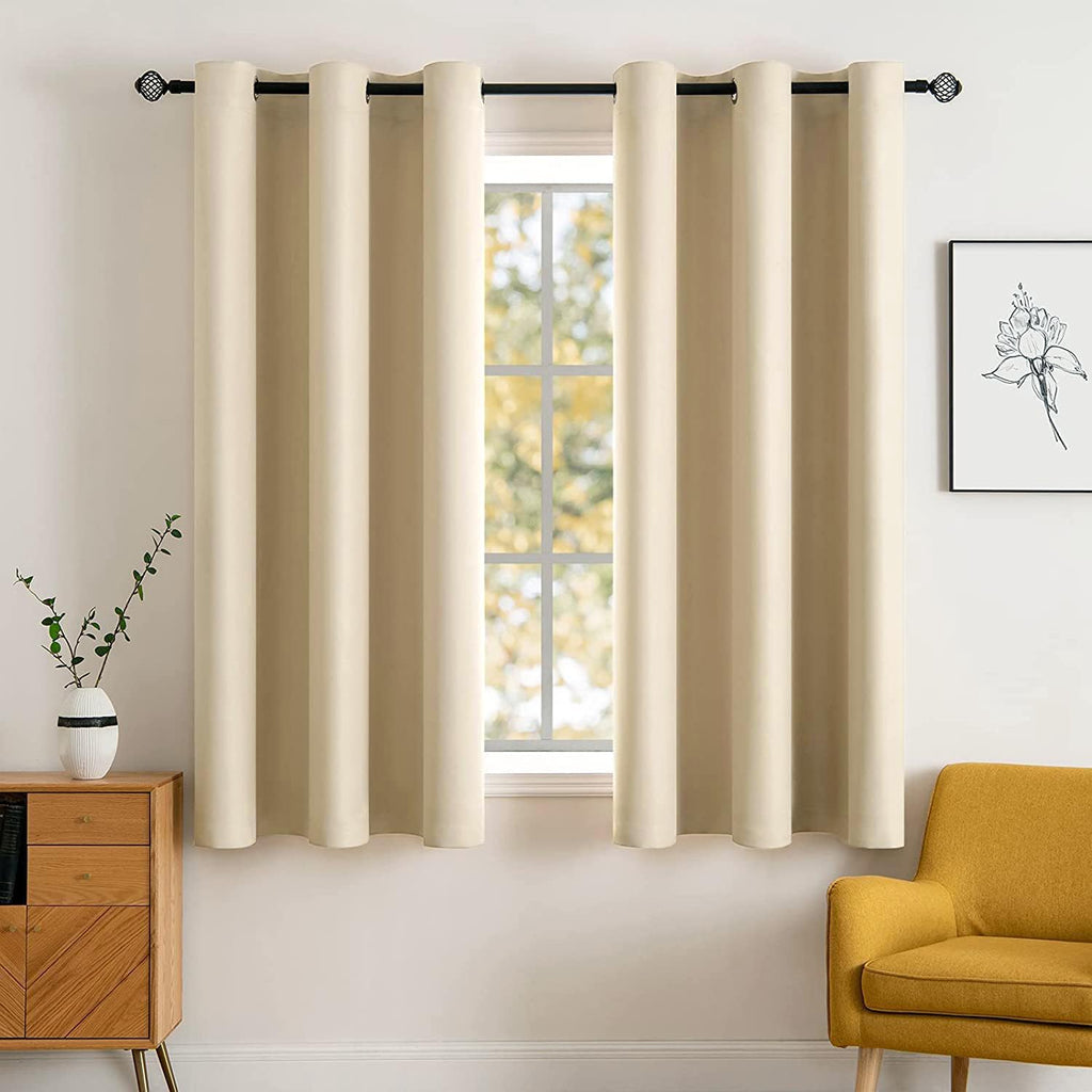 MIULEE Olive Blackout Bedroom Curtains Drapes 84 Inch Long 52"x84"