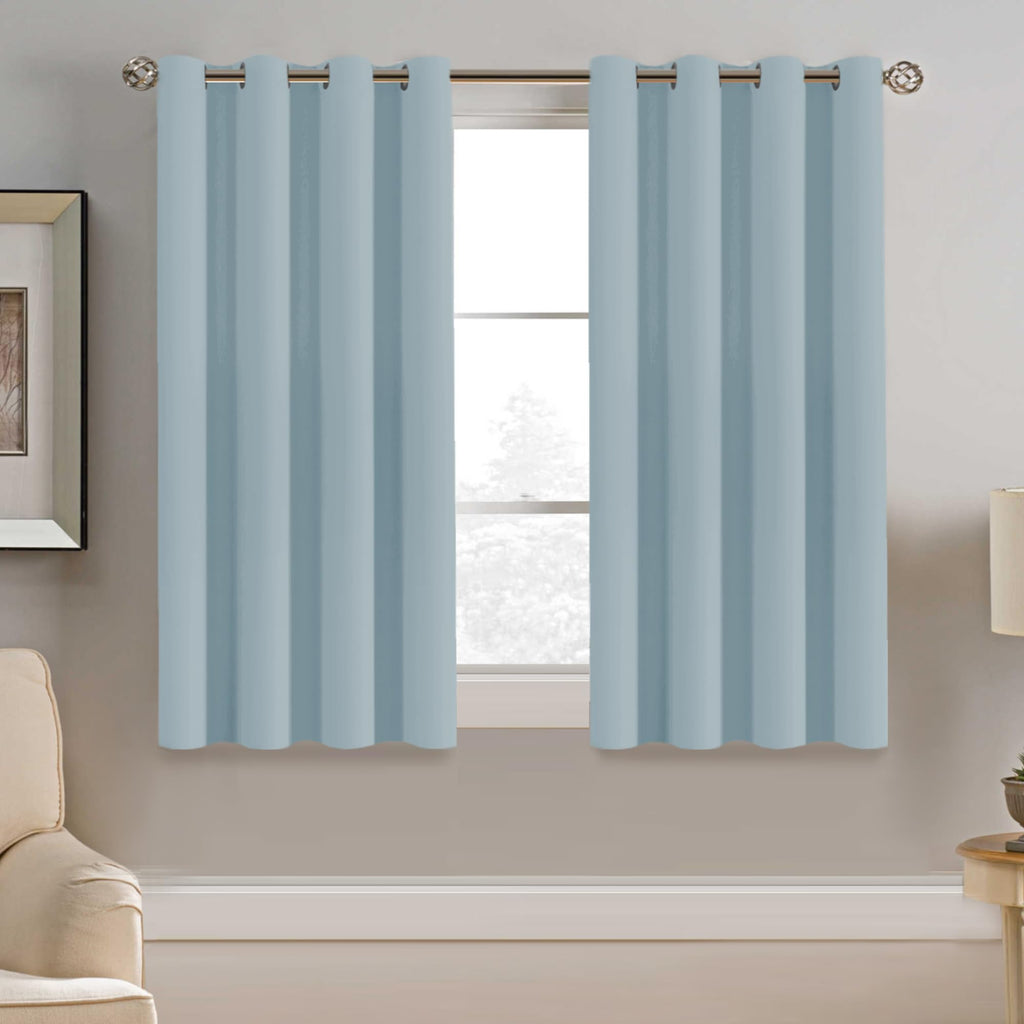 H.VERSAILTEX Blackout Curtains for Bedroom Thermal Insulated Room Darkening Living Room Curtains 63 Inch Long Grommet Privacy Protection Window Curtain Panels/Drapes for Nursery,2 Panels,Ivory/Cream