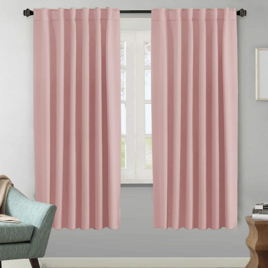 H.VERSAILTEX Blackout Curtains Thermal Insulated Window Treatment Panels Room Darkening Blackout Drapes for Living Room Back Tab/Rod Pocket Bedroom Draperies, 52 x 84 Inch, Light Sage, 2 Panels