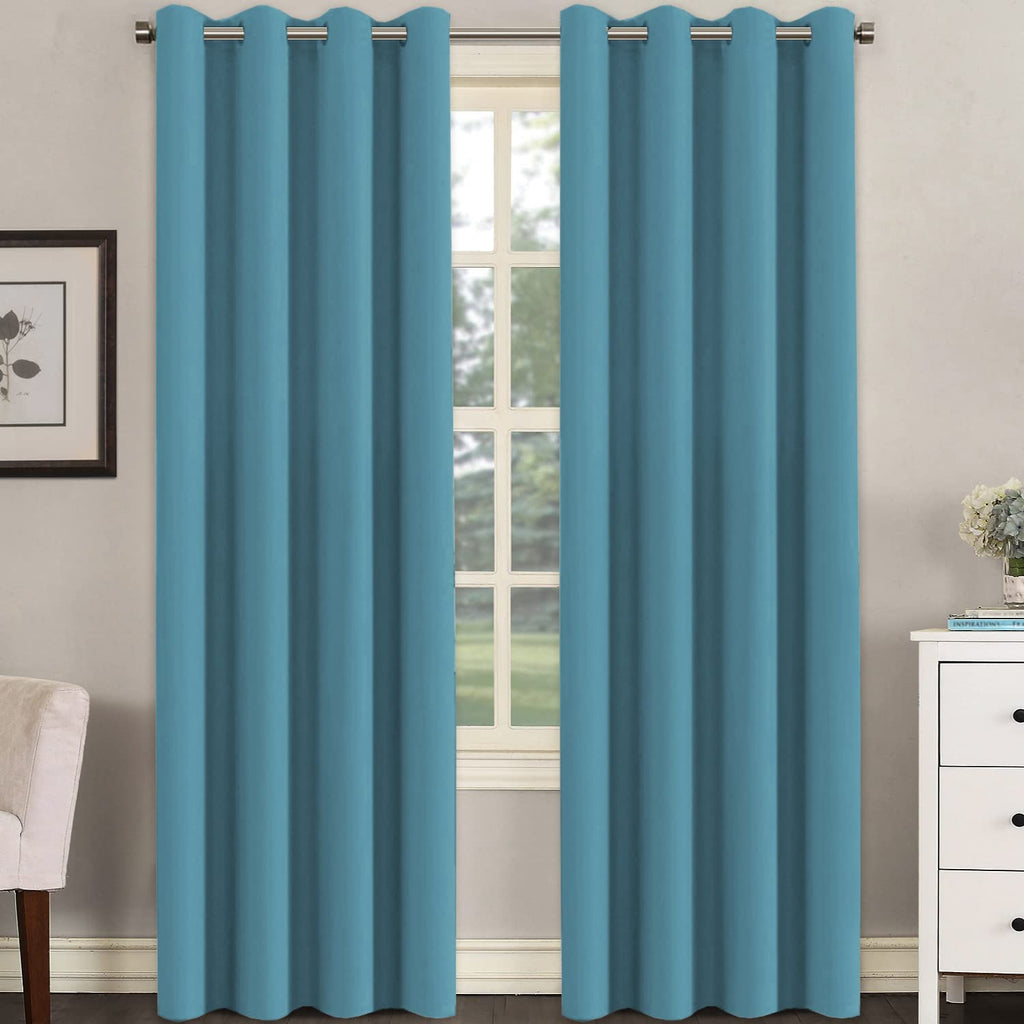 H.VERSAILTEX Blackout Curtains for Bedroom Thermal Insulated Room Darkening Living Room Curtains 63 Inch Long Grommet Privacy Protection Window Curtain Panels/Drapes for Nursery,2 Panels,Ivory/Cream