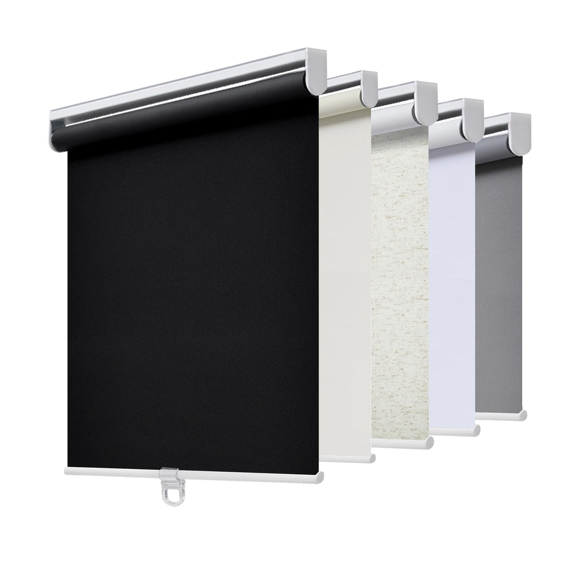 AOSKY Blackout Cordless Roller Shade for Indoor Windows, 23"W x 72"H, Black