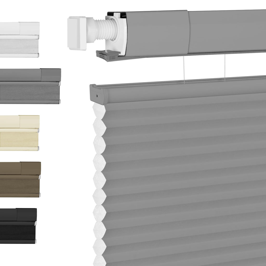 BERISSA Top Down Bottom Up Cordless Cellular Shades,Custom Size White Blackout