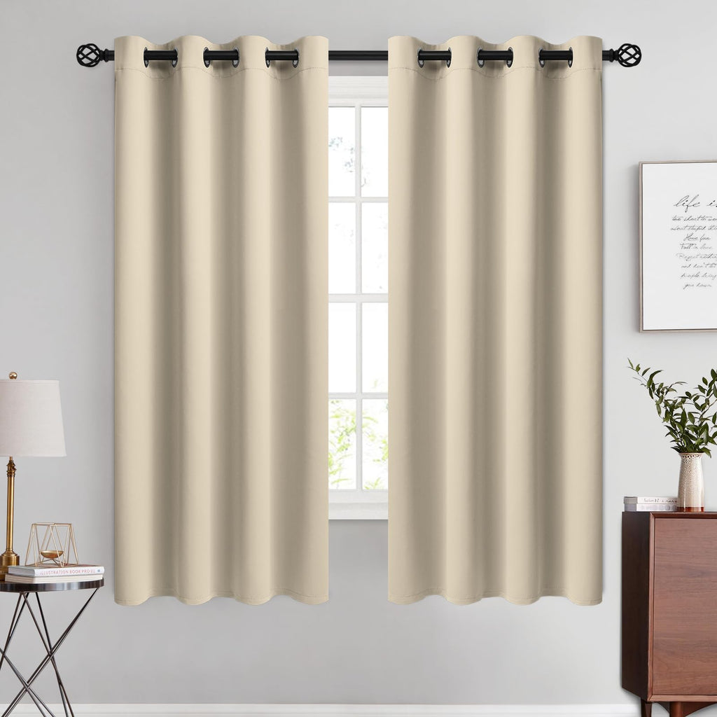 COSVIYA Grommet Blackout Room Darkening Navy Blue Curtains 84 inch Length