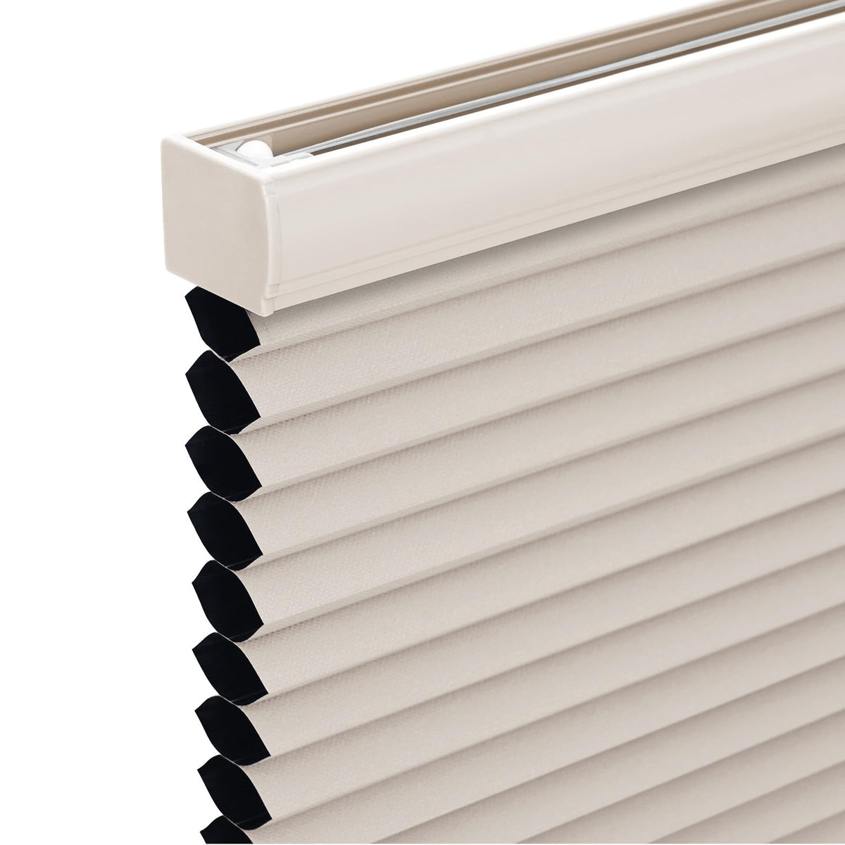 Changshade Cordless Cellular Shades,Blackout Honeycomb Shades for Windows,Pull Down Pleated Blinds,Easy to Install for Indoor Windows and French Doors,White(Blackout),Custom Size
