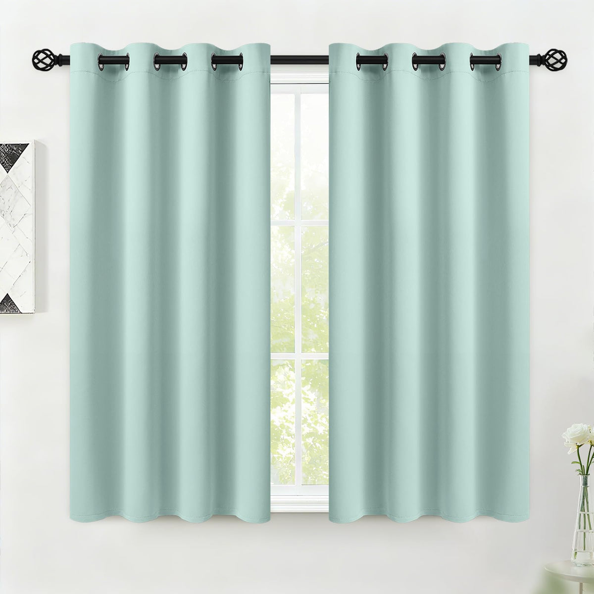 COSVIYA Grommet Blackout Room Darkening Navy Blue Curtains 84 inch Length