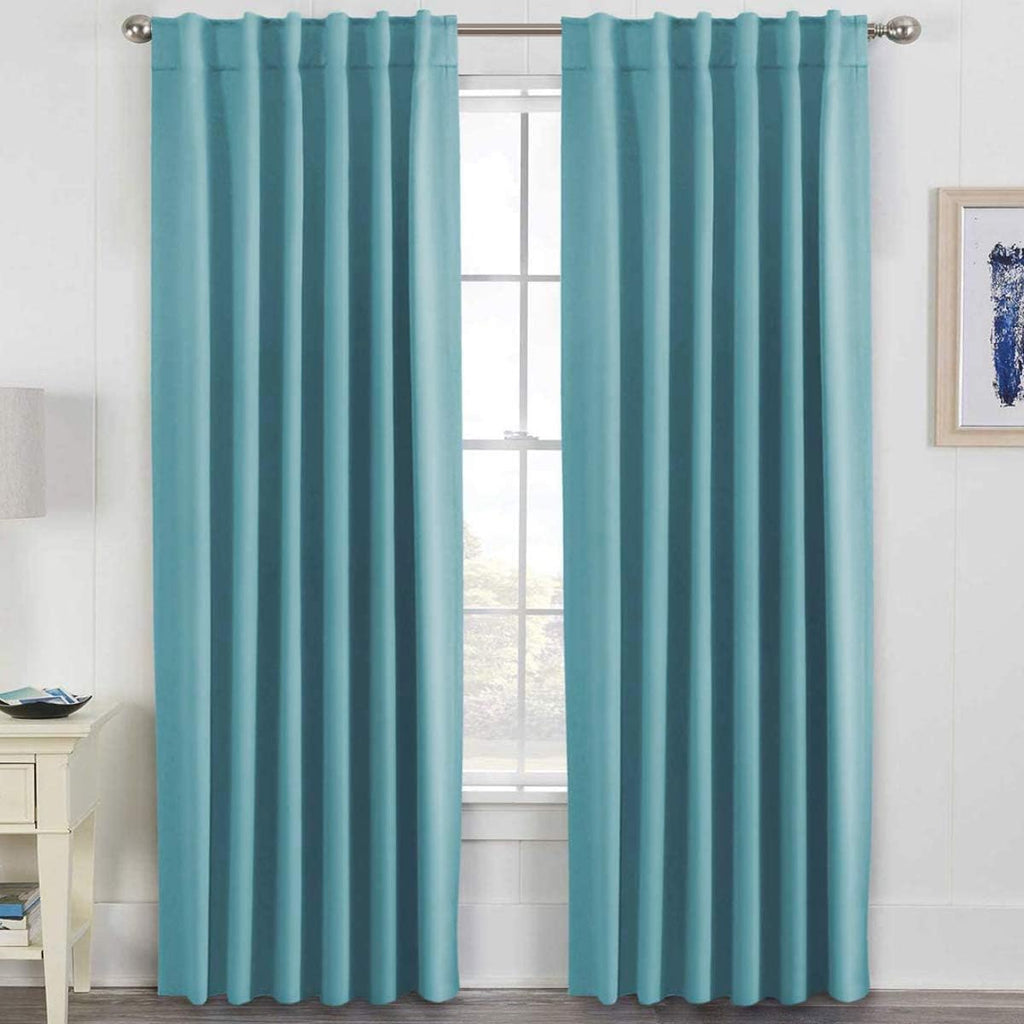 H.VERSAILTEX Blackout Curtains Thermal Insulated Window Treatment Panels Room Darkening Blackout Drapes for Living Room Back Tab/Rod Pocket Bedroom Draperies, 52 x 84 Inch, Light Sage, 2 Panels