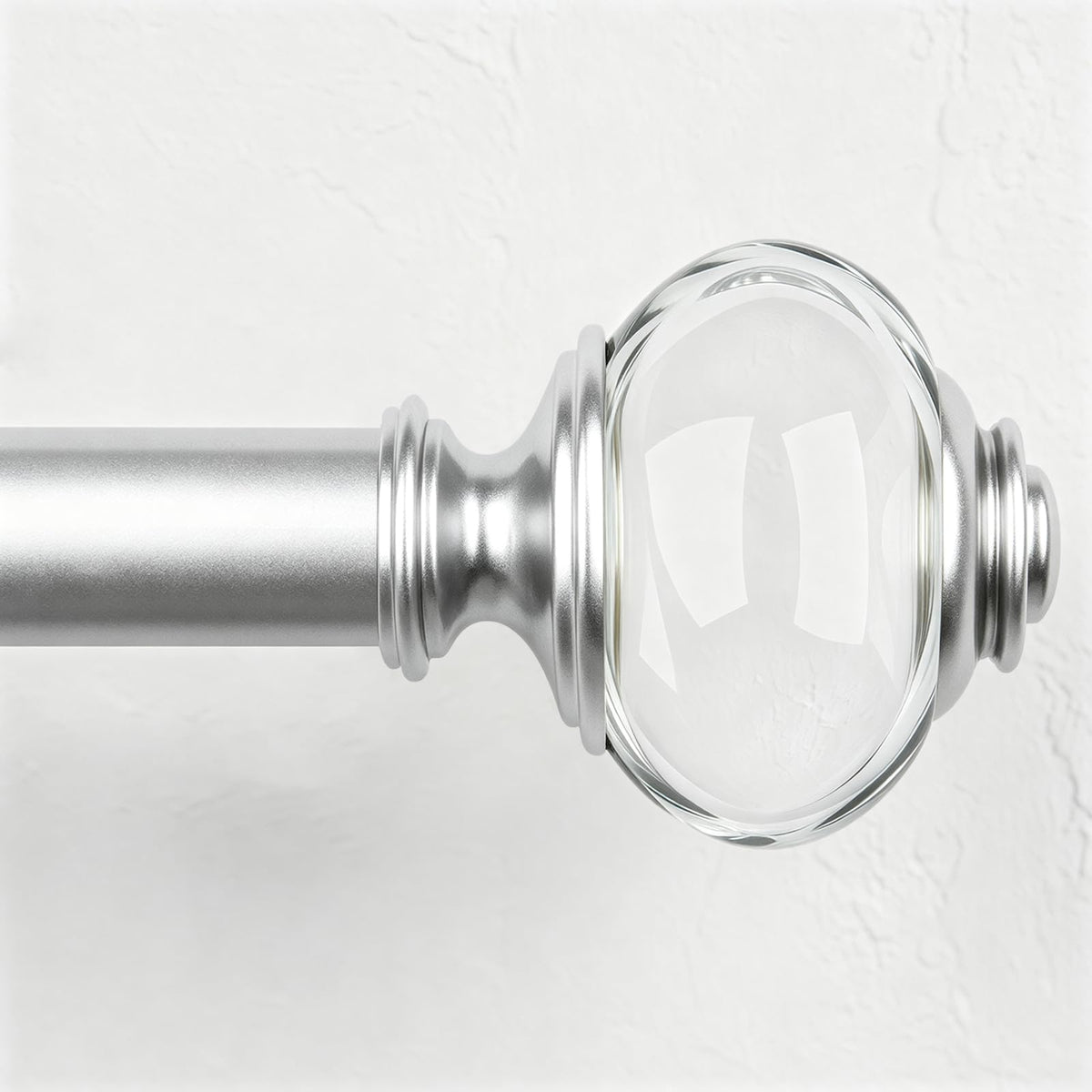 USFOOK Silver Curtain Rods for Windows 32 to 58, Decorative Drapery Rod
