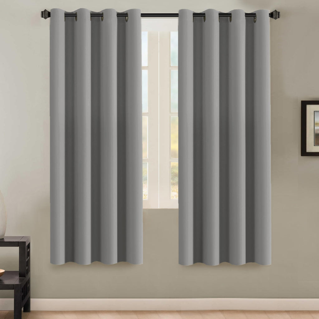 H.VERSAILTEX Blackout Curtains for Bedroom Thermal Insulated Room Darkening Living Room Curtains 63 Inch Long Grommet Privacy Protection Window Curtain Panels/Drapes for Nursery,2 Panels,Ivory/Cream
