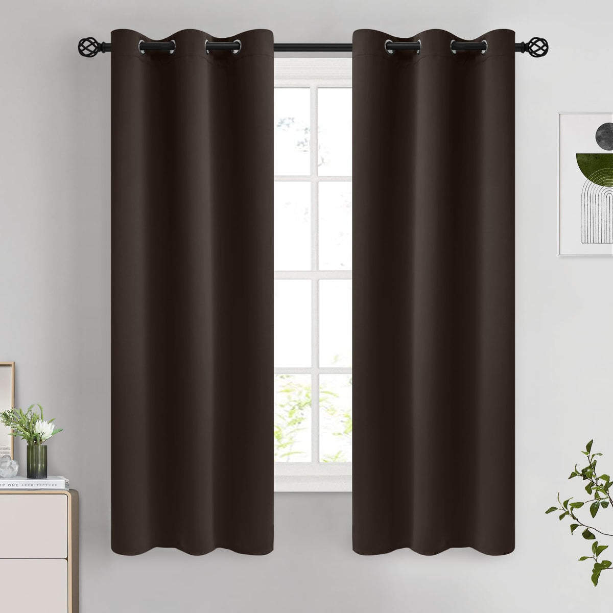 COSVIYA Grommet Blackout Room Darkening Navy Blue Curtains 84 inch Length