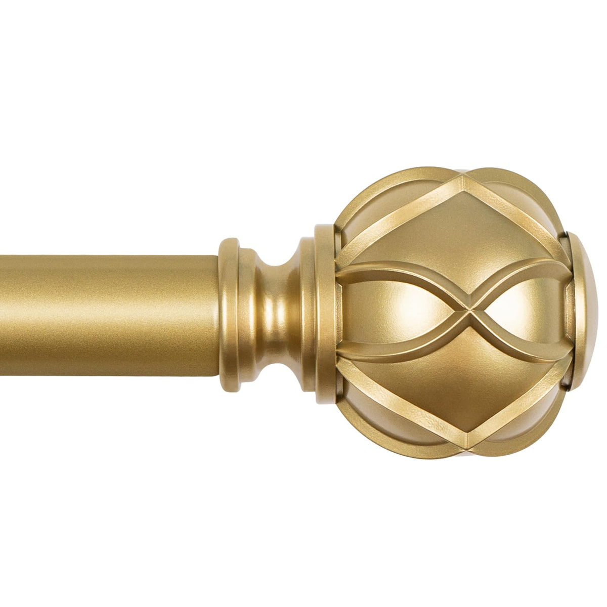 KAMANINA Curtain Rods for Windows 72 to 144 Inch, Long Heavy Duty, Bronze