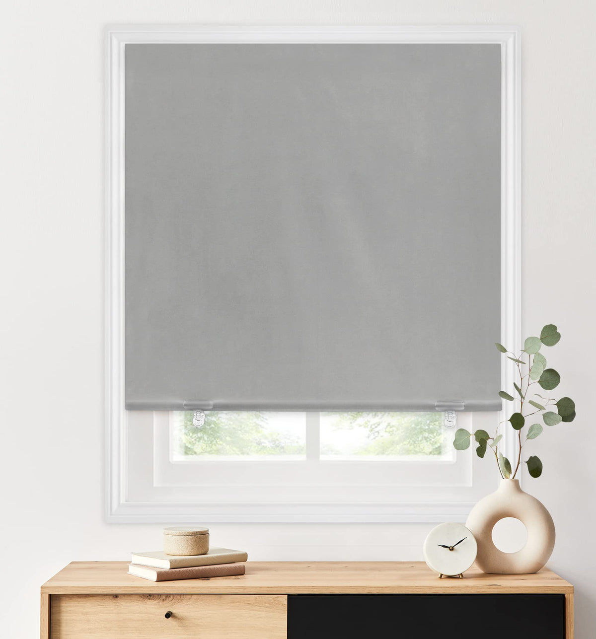 LazBlinds 100% Blackout Roller Shades, 36"x72", Black