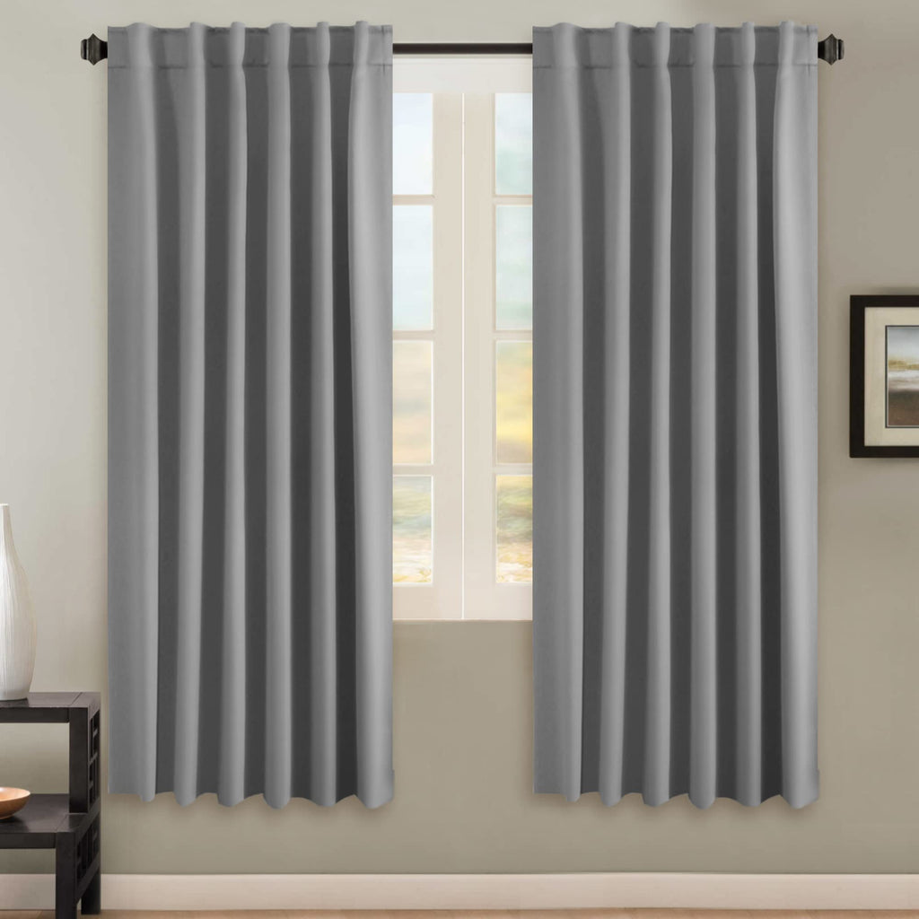 H.VERSAILTEX Blackout Curtains Thermal Insulated Window Treatment Panels Room Darkening Blackout Drapes for Living Room Back Tab/Rod Pocket Bedroom Draperies, 52 x 84 Inch, Light Sage, 2 Panels