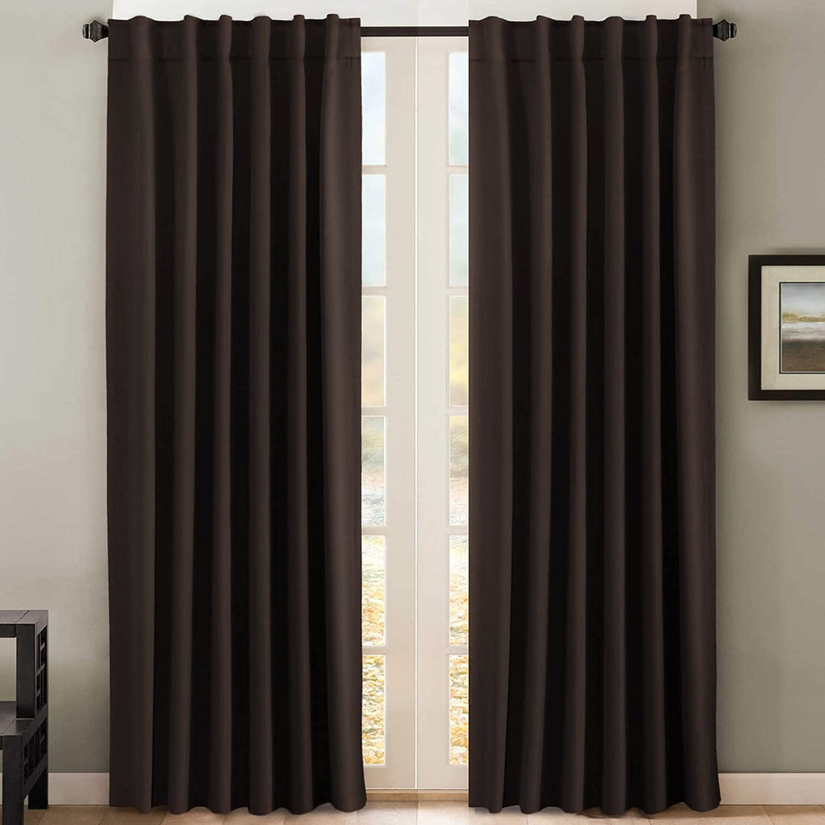 H.VERSAILTEX Blackout Curtains Thermal Insulated Window Treatment Panels Room Darkening Blackout Drapes for Living Room Back Tab/Rod Pocket Bedroom Draperies, 52 x 84 Inch, Light Sage, 2 Panels