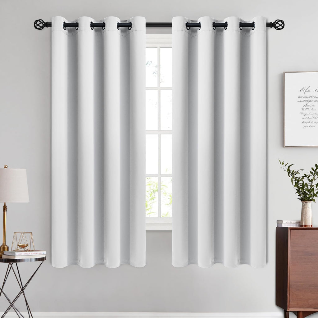 COSVIYA Grommet Blackout Room Darkening Navy Blue Curtains 84 inch Length
