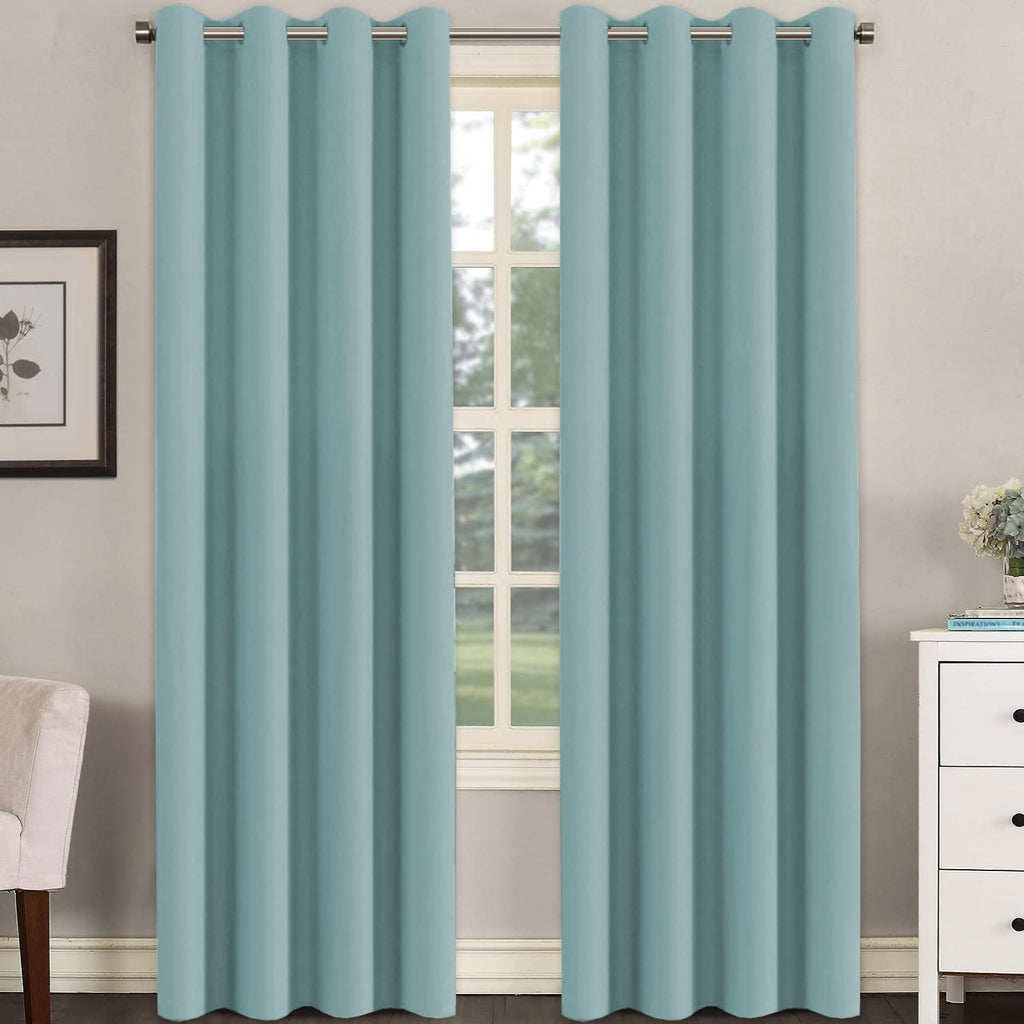 H.VERSAILTEX Blackout Curtains for Bedroom Thermal Insulated Room Darkening Living Room Curtains 63 Inch Long Grommet Privacy Protection Window Curtain Panels/Drapes for Nursery,2 Panels,Ivory/Cream