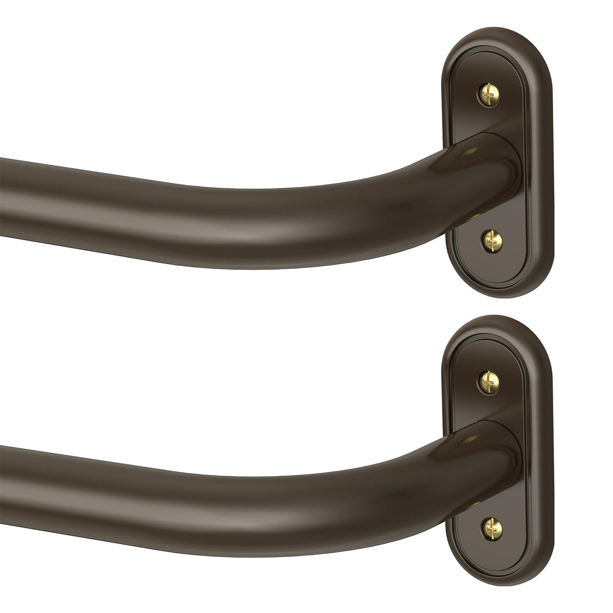 Curtain Rod 36-120 Inch, Black Heavy Duty Curtain Rods for Windows