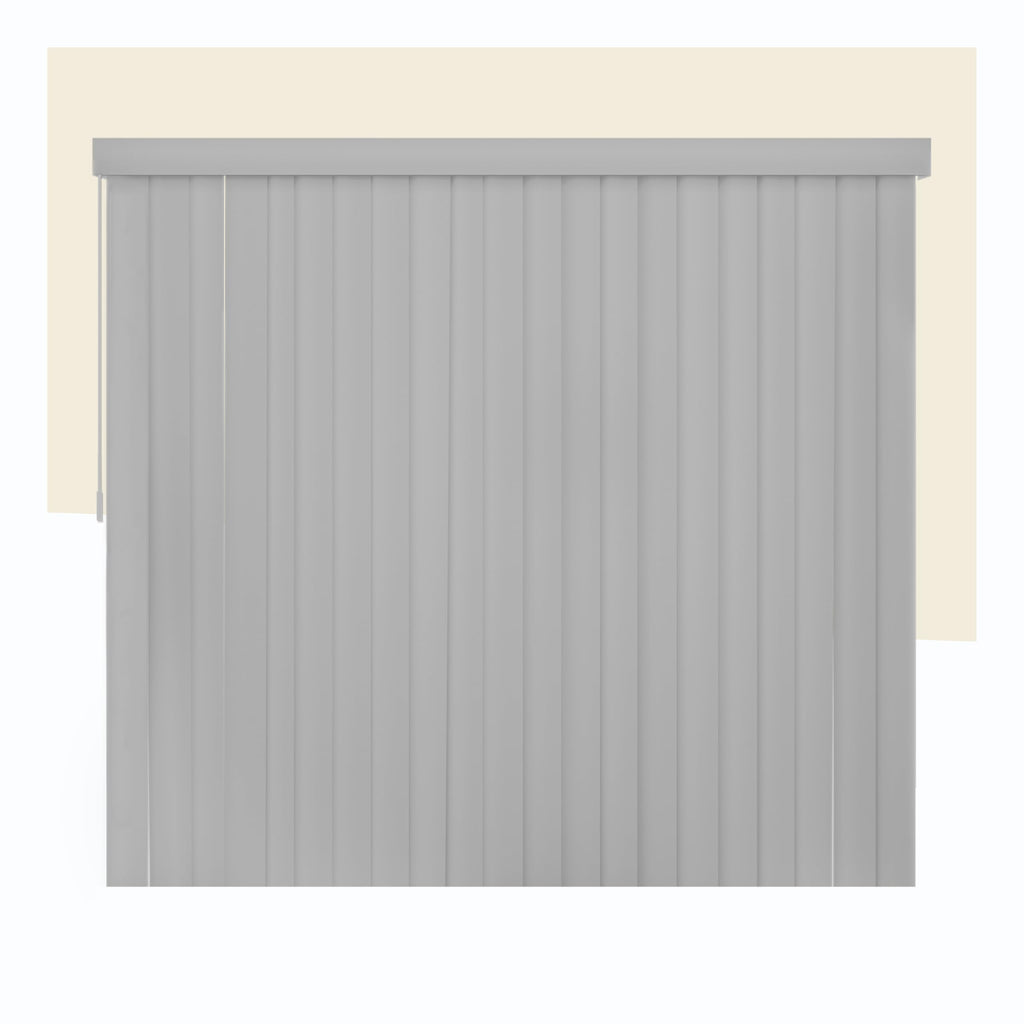 CHICOLOGY Vertical Blinds, Oxford White (Vinyl), 3.5" PVC, 78" W x 84" H