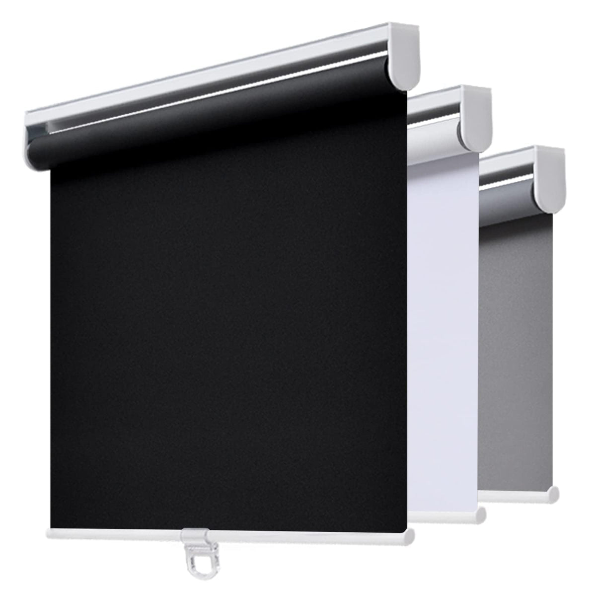 AOSKY Blackout Cordless Roller Shade for Indoor Windows, 23"W x 72"H, Black