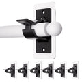 Antimbee No-Drill Curtain Rod Holders Brackets, 6-Pack, Self Adhesive-20lbs