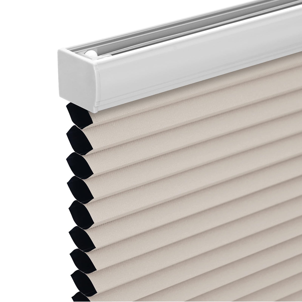 Changshade Cordless Cellular Shades,Blackout Honeycomb Shades for Windows,Pull Down Pleated Blinds,Easy to Install for Indoor Windows and French Doors,White(Blackout),Custom Size