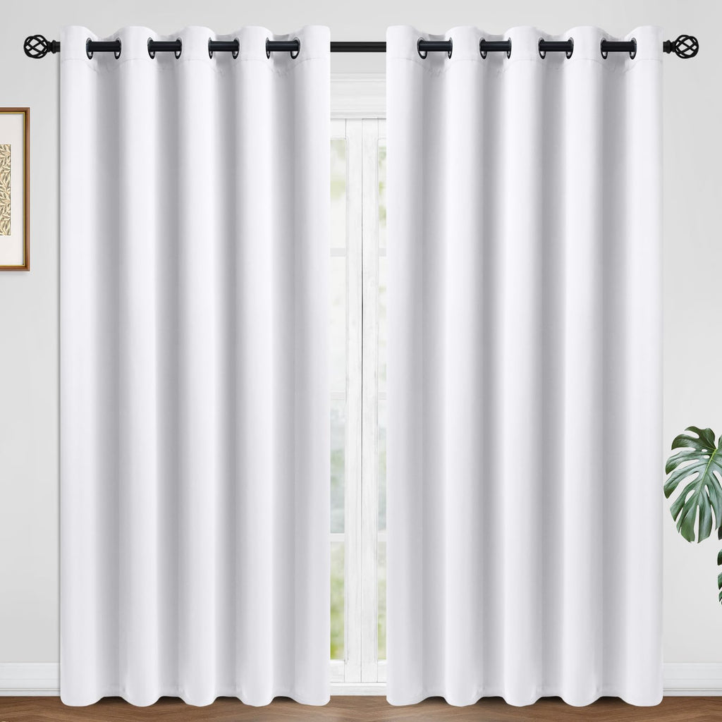 COSVIYA Grommet Blackout Room Darkening Navy Blue Curtains 84 inch Length
