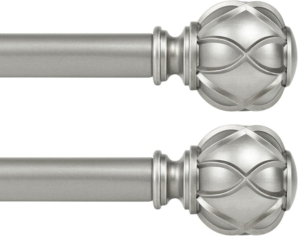 KAMANINA Curtain Rods for Windows 72 to 144 Inch, Long Heavy Duty, Bronze