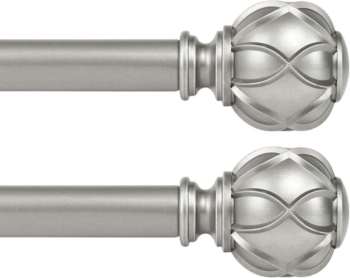 KAMANINA Curtain Rods for Windows 72 to 144 Inch, Long Heavy Duty, Bronze