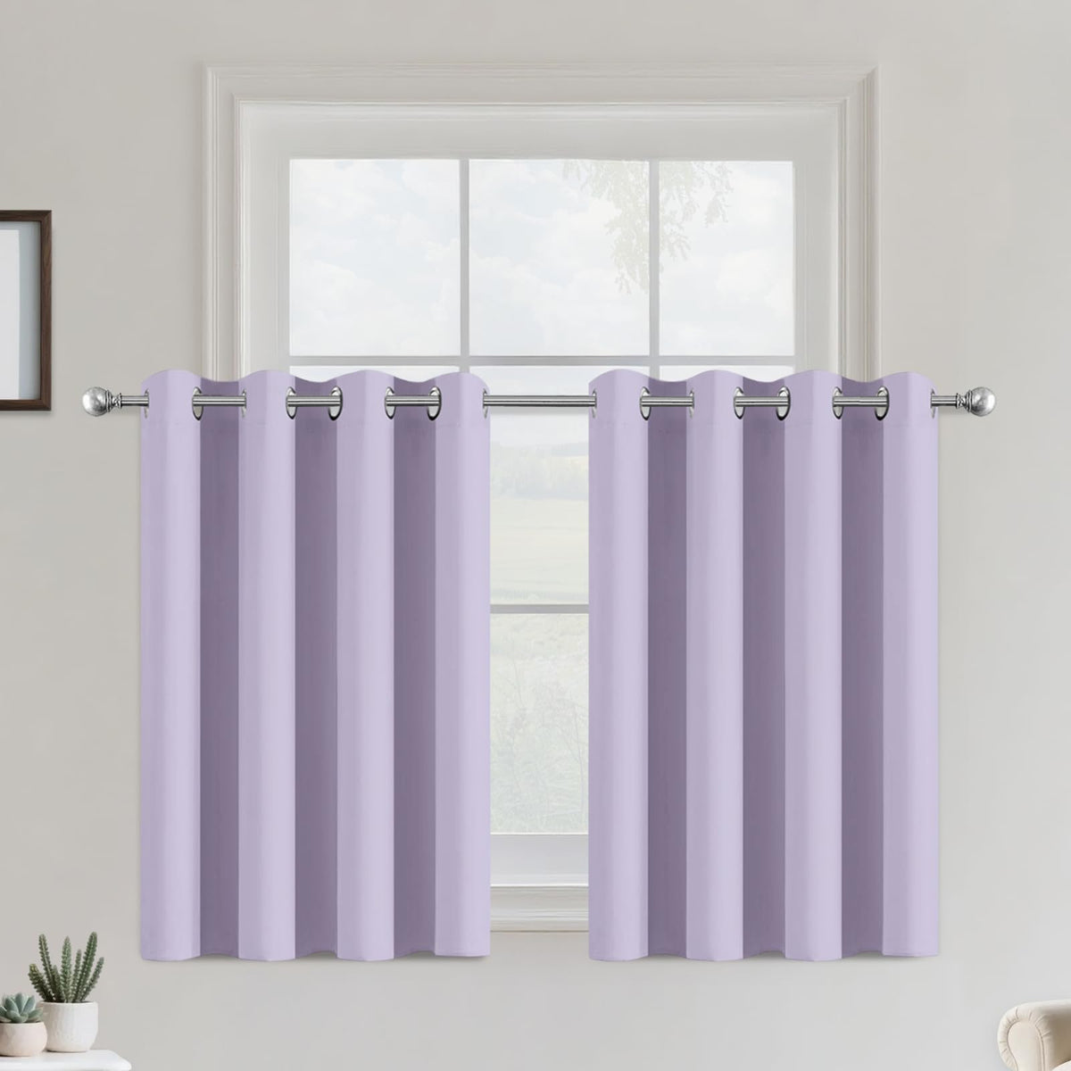 COSVIYA Grommet Blackout Room Darkening Navy Blue Curtains 84 inch Length