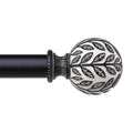 Curtain Rod 36-122 Inch, Boho Wood 1 Inch Curtain Rods for Windows