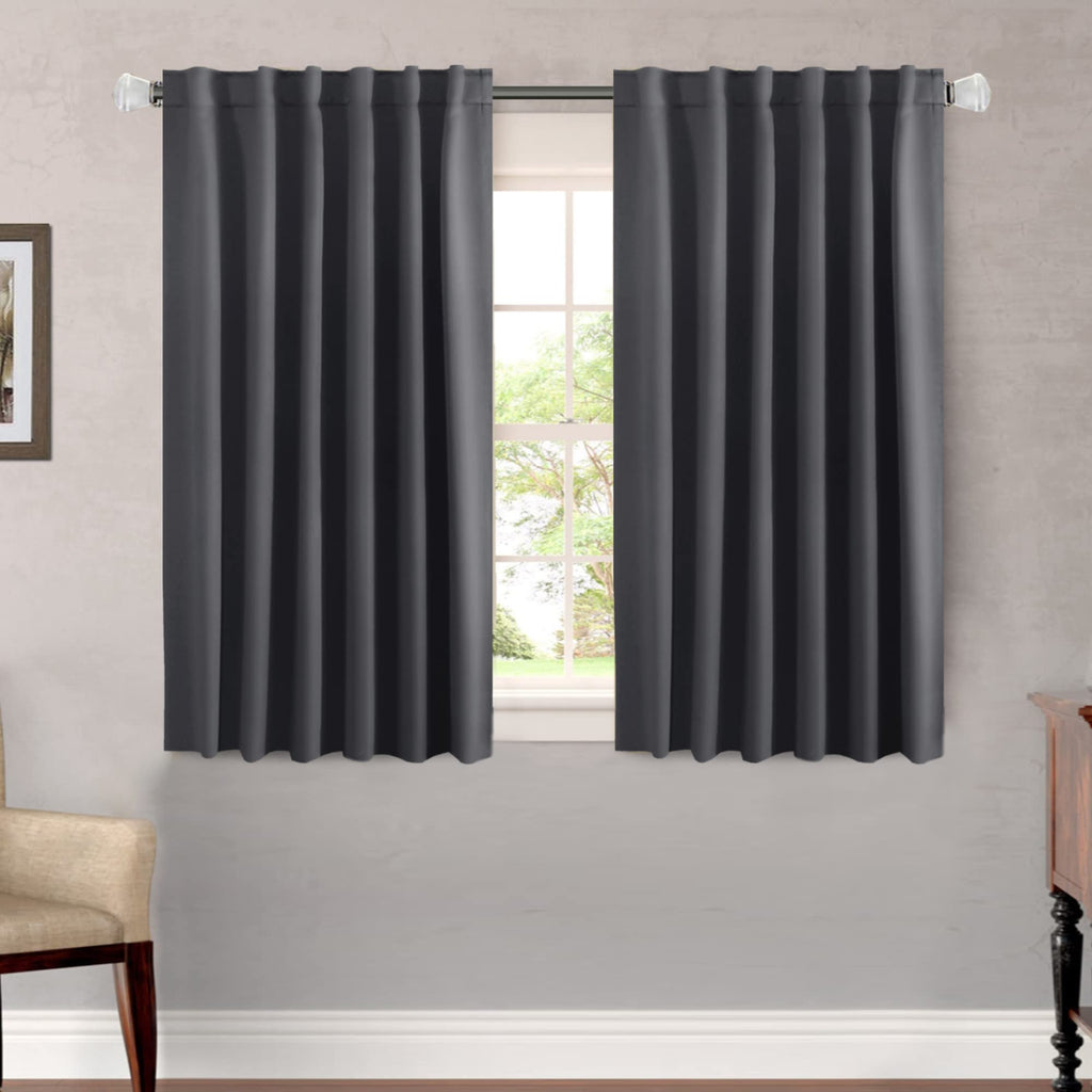 H.VERSAILTEX Blackout Curtains Thermal Insulated Window Treatment Panels Room Darkening Blackout Drapes for Living Room Back Tab/Rod Pocket Bedroom Draperies, 52 x 84 Inch, Light Sage, 2 Panels