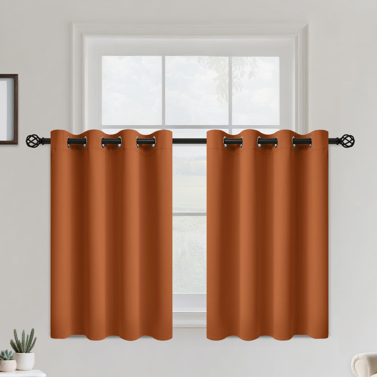 COSVIYA Grommet Blackout Room Darkening Navy Blue Curtains 84 inch Length