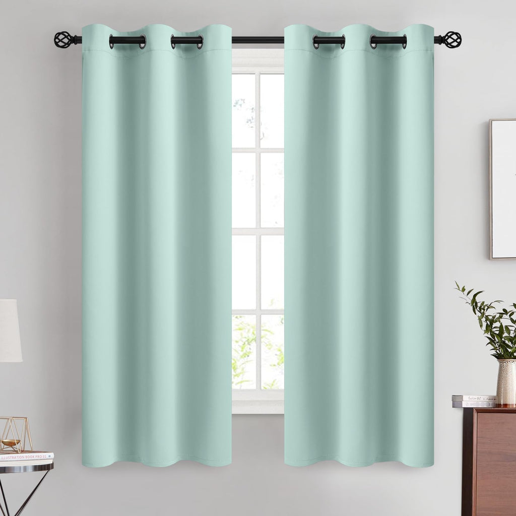 COSVIYA Grommet Blackout Room Darkening Navy Blue Curtains 84 inch Length