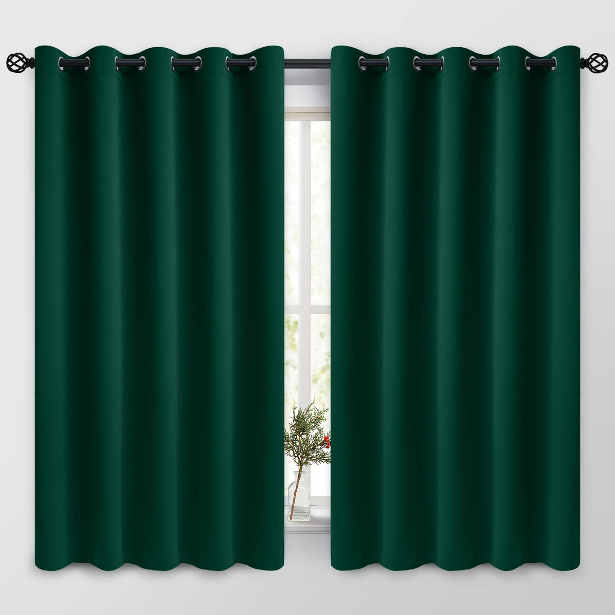 COSVIYA Grommet Blackout Room Darkening Navy Blue Curtains 84 inch Length