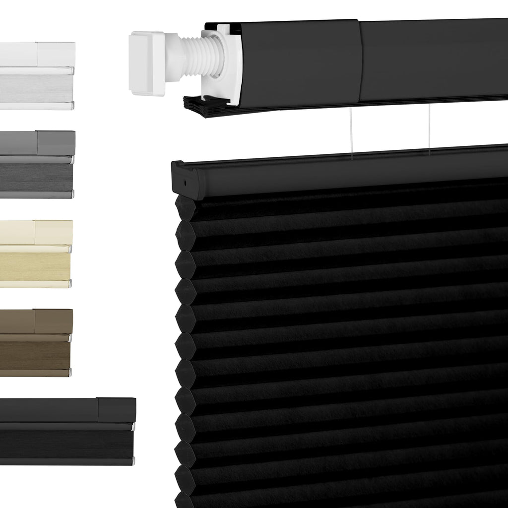 BERISSA Top Down Bottom Up Cordless Cellular Shades,Custom Size White Blackout