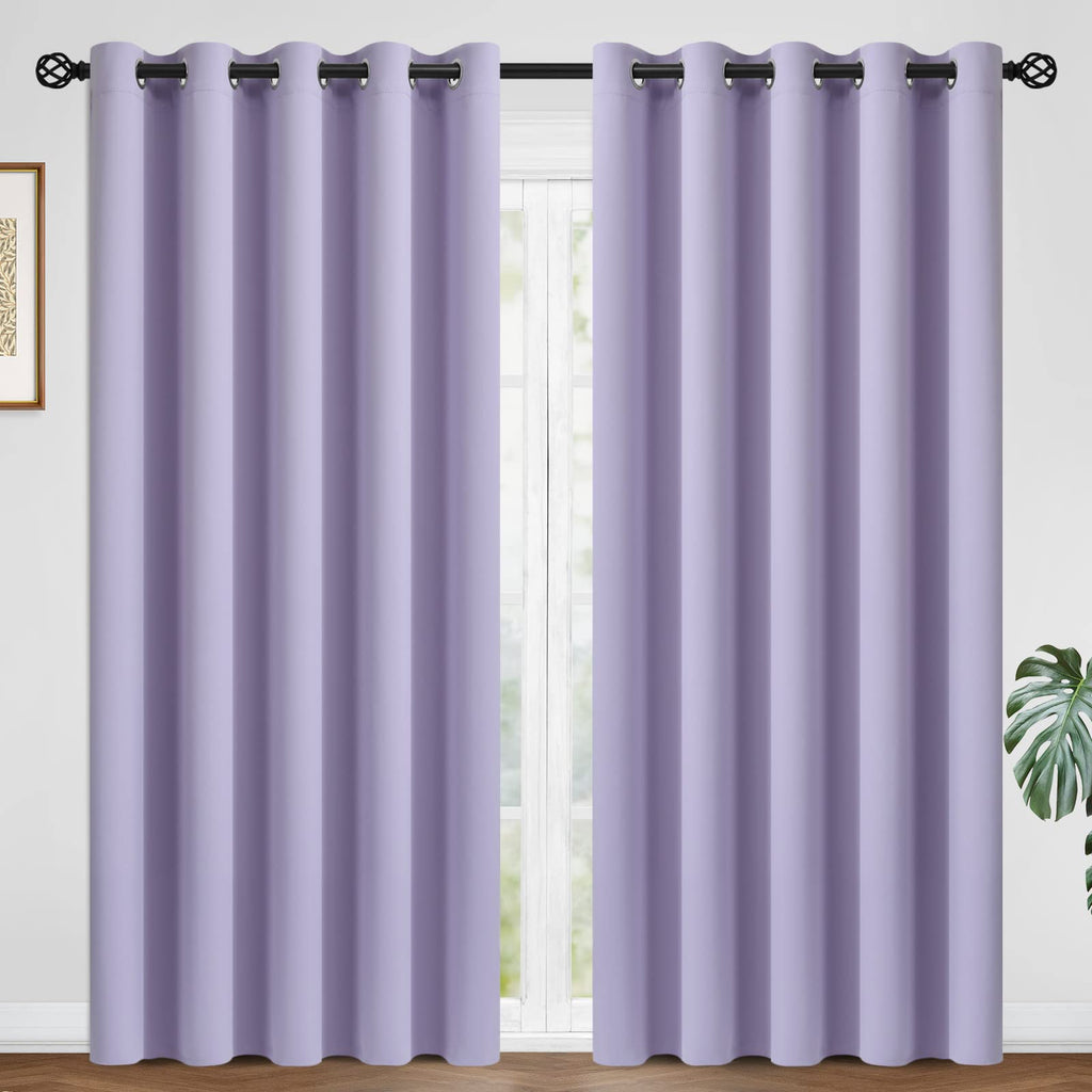 COSVIYA Grommet Blackout Room Darkening Navy Blue Curtains 84 inch Length