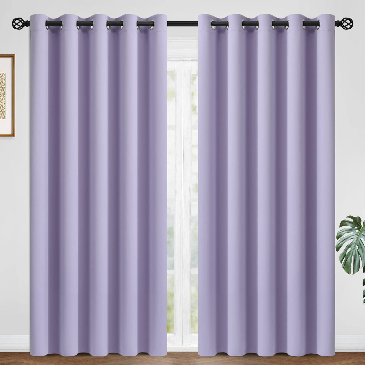 COSVIYA Grommet Blackout Room Darkening Navy Blue Curtains 84 inch Length