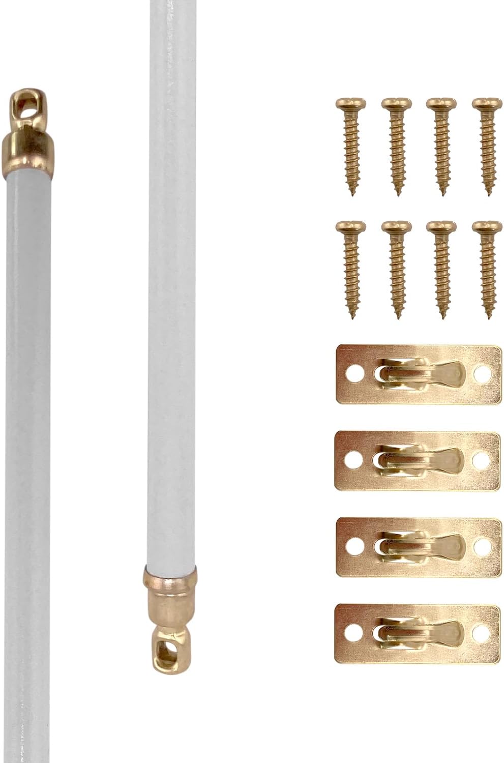 Amazing Drapery Hardware 21-38 inch Swivel Sash Curtain Rods Set of 2