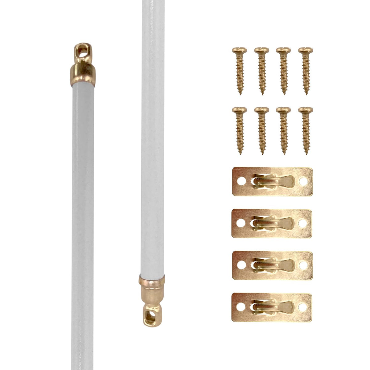 Amazing Drapery Hardware 21-38 inch Swivel Sash Curtain Rods Set of 2
