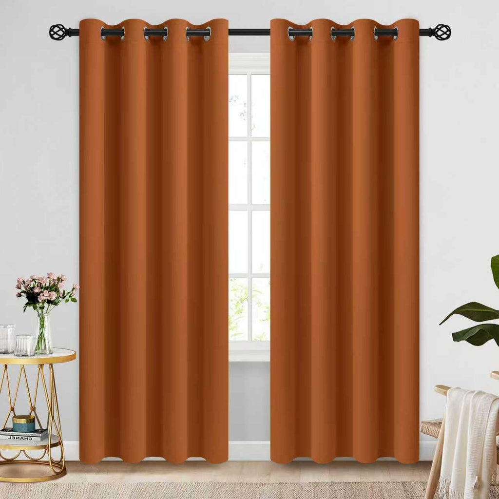 COSVIYA Grommet Blackout Room Darkening Navy Blue Curtains 84 inch Length