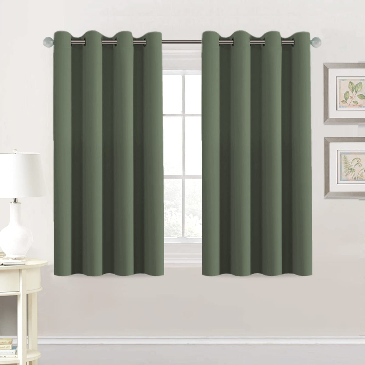 H.VERSAILTEX Blackout Curtains for Bedroom Thermal Insulated Room Darkening Living Room Curtains 63 Inch Long Grommet Privacy Protection Window Curtain Panels/Drapes for Nursery,2 Panels,Ivory/Cream