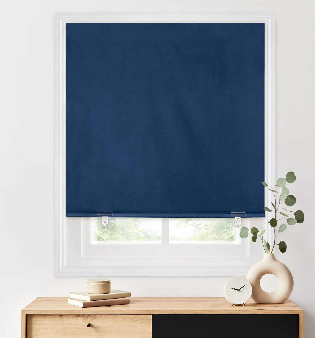 LazBlinds 100% Blackout Roller Shades, 36"x72", Black