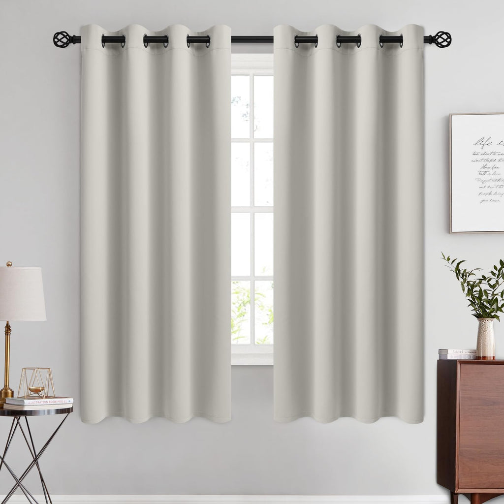 COSVIYA Grommet Blackout Room Darkening Navy Blue Curtains 84 inch Length