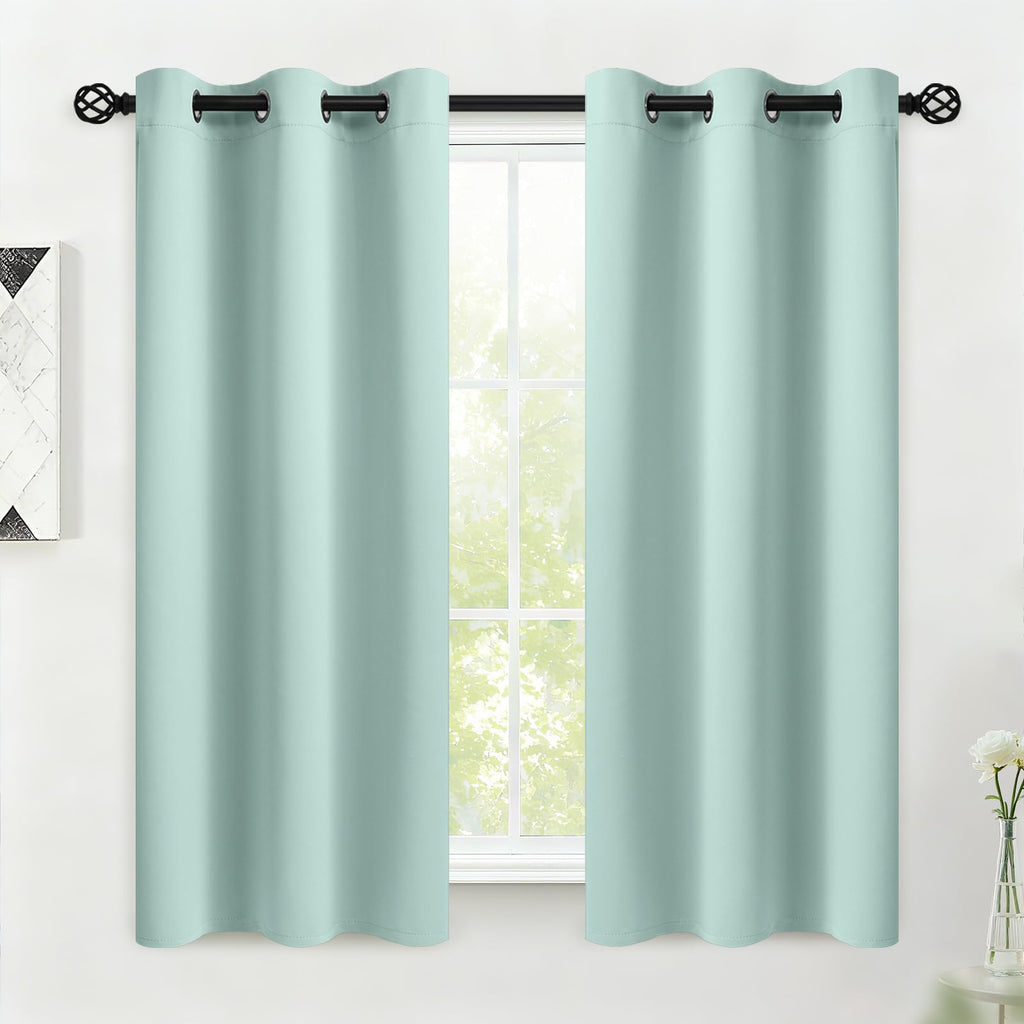 COSVIYA Grommet Blackout Room Darkening Navy Blue Curtains 84 inch Length