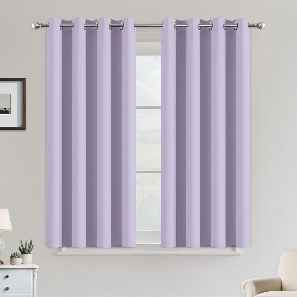 COSVIYA Grommet Blackout Room Darkening Navy Blue Curtains 84 inch Length