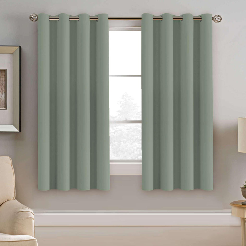 H.VERSAILTEX Blackout Curtains for Bedroom Thermal Insulated Room Darkening Living Room Curtains 63 Inch Long Grommet Privacy Protection Window Curtain Panels/Drapes for Nursery,2 Panels,Ivory/Cream
