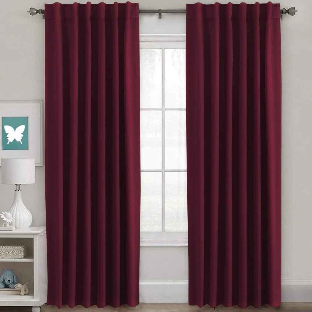 H.VERSAILTEX Blackout Curtains Thermal Insulated Window Treatment Panels Room Darkening Blackout Drapes for Living Room Back Tab/Rod Pocket Bedroom Draperies, 52 x 84 Inch, Light Sage, 2 Panels
